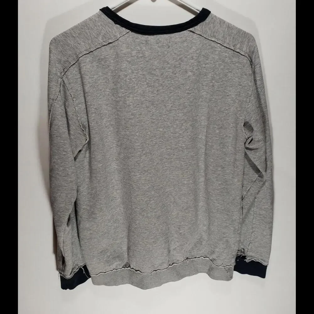 Mens Vintage Adidas Originals Trefoil Long Sleeve Gray Sweatshirt‎ Size Small S
